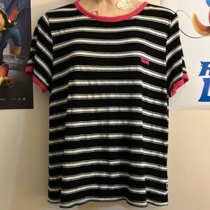 Vans Striped Ringer Tee Size XL